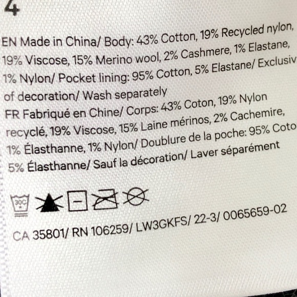 Lululemon, Cotton, Cashmere, Wool, Blend, Sweater, Wrap, Size 4, Nice Condition - Picture 14 of 14